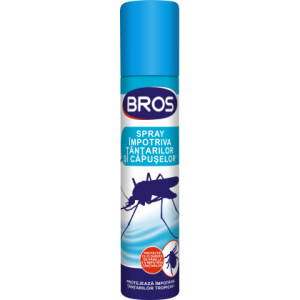 Spray pentru țânțari și căpușe cu aerosol, 130/90 ml BROS